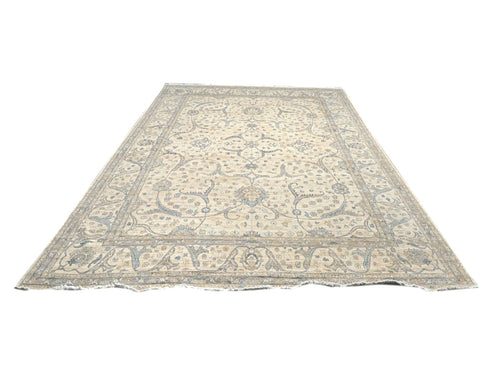 13x17 Zeigler Beige Afghan Hand Knotted Wool Area Rug